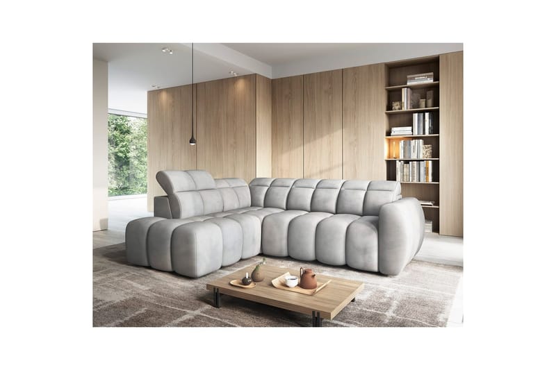 Hörnsoffa Eltap Flconn 258x208x107 cm - Sola 04, Grå, Vänster - Möbler - Soffa - Bäddsoffa