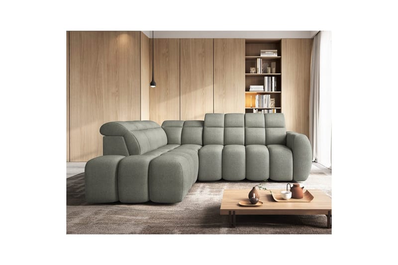 Hörnsoffa Eltap Flconn 258x208x107 cm - Xillar 100, Grön, Vänster - Möbler - Soffa - Bäddsoffa