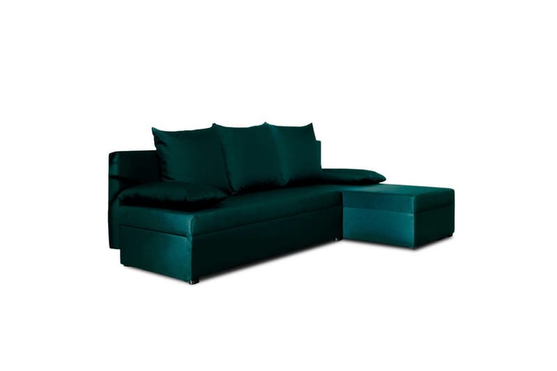 Hörnsoffa Eltap Gino 201x143x90 cm - Nube 35, Grön - Möbler - Soffa - Bäddsoffa
