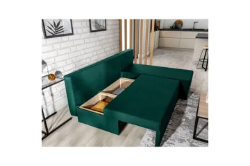 Hörnsoffa Eltap Gino 201x143x90 cm - Nube 35, Grön - Möbler - Soffa - Bäddsoffa
