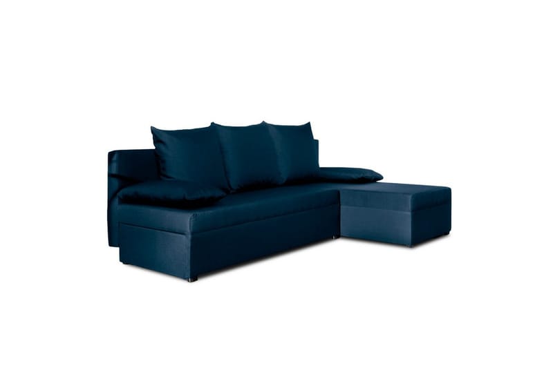 Hörnsoffa Eltap Gino 201x143x90 cm - Nube 40, Blå - Möbler - Soffa - Bäddsoffa