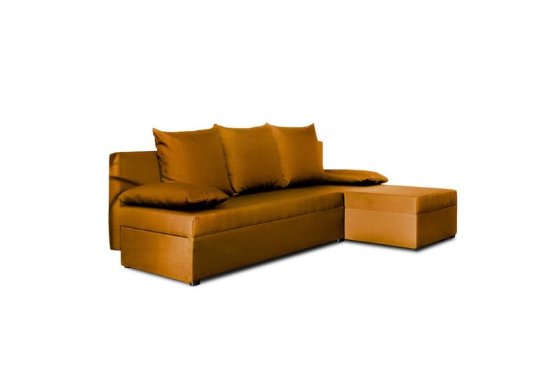 Hörnsoffa Eltap Gino 201x143x90 cm - Nube 45, Gul - Möbler - Soffa - Bäddsoffa