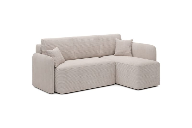 Hörnsoffa Eltap Hadson 206x150x89 cm - Jarell 18, Ljusbeige, Höger - Möbler - Soffa - Bäddsoffa