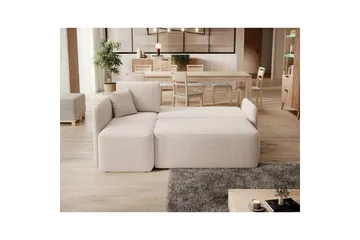 Hörnsoffa Eltap Hadson 206x150x89 cm - Jarell 18, Ljusbeige, Vänster - Möbler - Soffa - Bäddsoffa