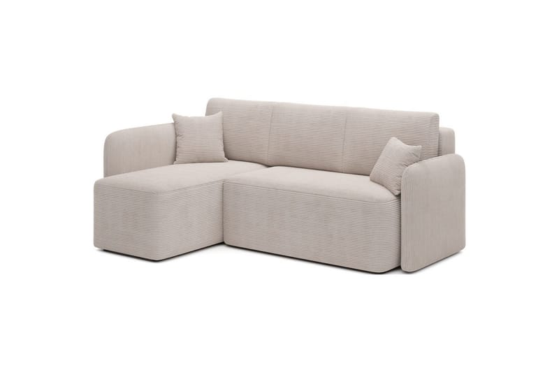 Hörnsoffa Eltap Hadson 206x150x89 cm - Jarell 18, Ljusbeige, Vänster - Möbler - Soffa - Bäddsoffa