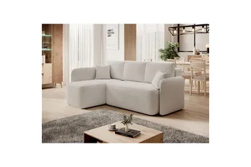 Hörnsoffa Eltap Hadson 206x150x89 cm - Royal 01, Vit, Vänster - Möbler - Soffa - Bäddsoffa