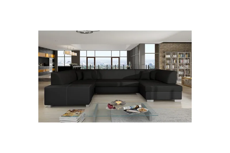 Hörnsoffa Eltap Isloren 322x204x72 cm - Sawana 14, Soft 11, Svart, Höger - Möbler - Soffa - Bäddsoffa