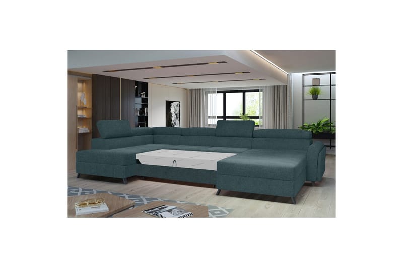 Hörnsoffa Eltap Josette 360x200x92 cm - Grande 75, Grön, Vänster - Möbler - Soffa - Bäddsoffa