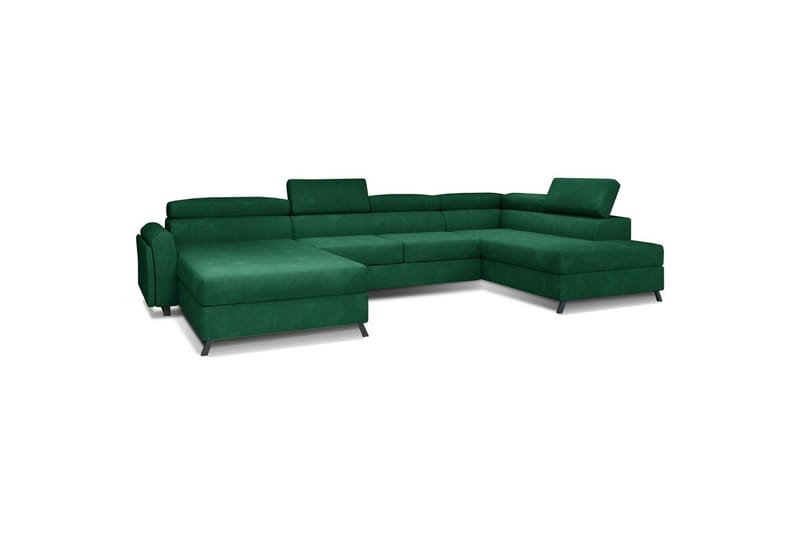 Hörnsoffa Eltap Josette 360x200x92 cm, Kronos 19, Mörkgrön, Höger