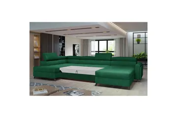 Hörnsoffa Eltap Josette 360x200x92 cm - Kronos 19, Mörkgrön, Vänster - Möbler - Soffa - Bäddsoffa
