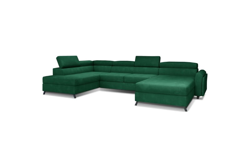 Hörnsoffa Eltap Josette 360x200x92 cm - Kronos 19, Mörkgrön, Vänster - Möbler - Soffa - Bäddsoffa