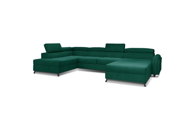 Hörnsoffa Eltap Josette 360x200x92 cm - Monolit 37, Grön, Vänster - Möbler - Soffa - Bäddsoffa