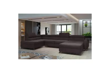 Hörnsoffa Eltap Josette 360x200x92 cm - Monolith 29, Mörk Brun, Vänster - Möbler - Soffa - Bäddsoffa