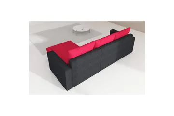 Hörnsoffa Eltap Josette 360x200x92 cm - Monolith 97, Mörkgrå, Vänster - Möbler - Soffa - Bäddsoffa