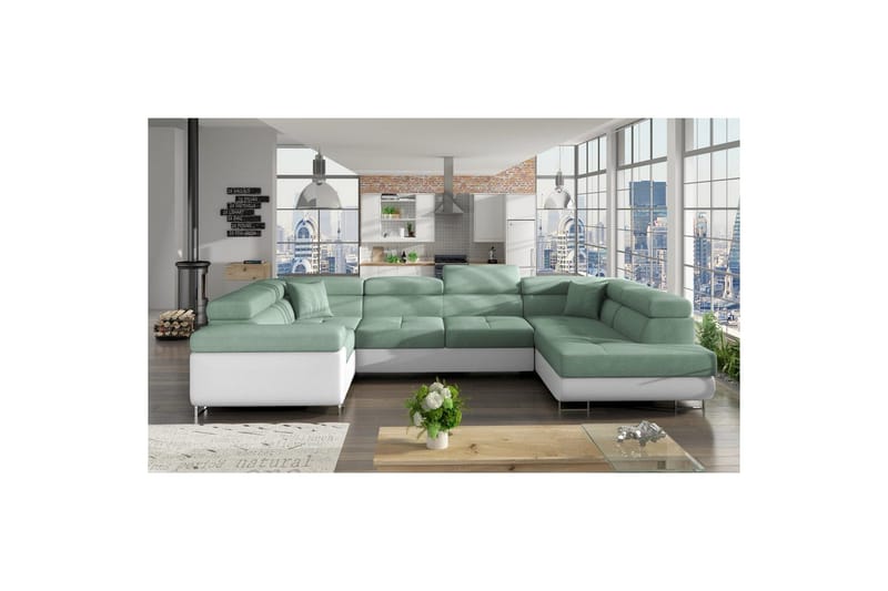 Hörnsoffa Eltap Letto 340x202x90 cm, Soro 34, Soft 17, Rught