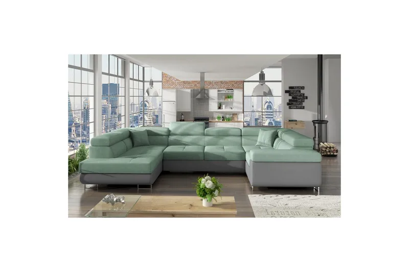 Hörnsoffa Eltap Letto 340x202x90 cm - Soro 34, Soft 29, Vänster - Möbler - Soffa - Bäddsoffa