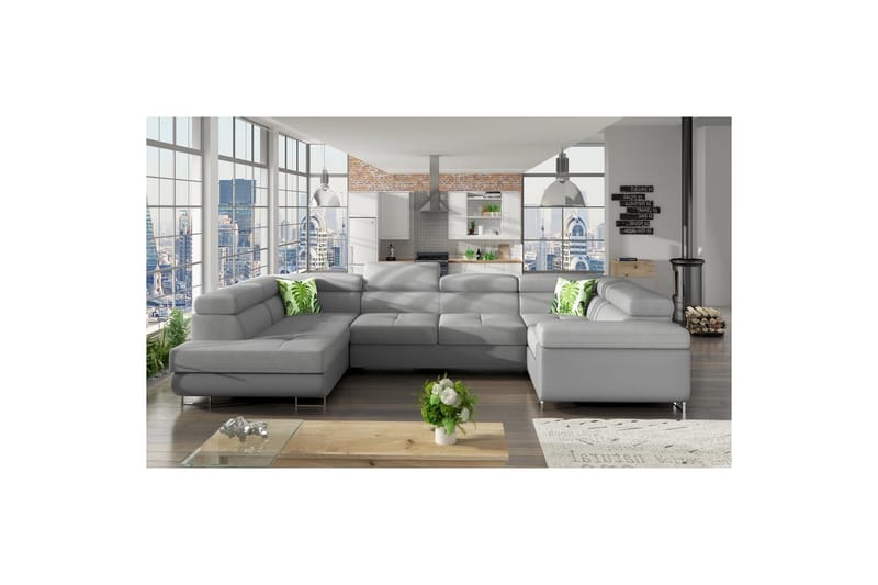 Hörnsoffa Eltap Letto 340x202x90 cm - Soro 83, Soft 29, Kuddar: Jungle 32, Vänster - Möbler - Soffa - Bäddsoffa