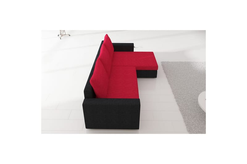 Hörnsoffa Eltap Livio 237x150x72 cm - Alova 10, Alova 04, Grå, Svart - Möbler - Soffa - Bäddsoffa