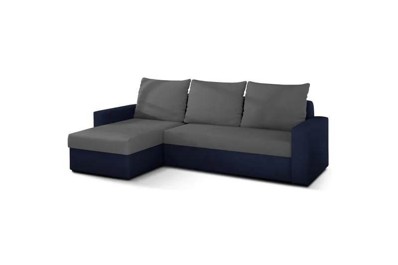 Hörnsoffa Eltap Livio 237x150x72 cm - Alova 10, Alova 79, Grå, Blå - Möbler - Soffa - Bäddsoffa