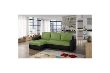 Hörnsoffa Eltap Livio 237x150x72 cm - Alova 42, Alova, Grön, Svart - Möbler - Soffa - Bäddsoffa