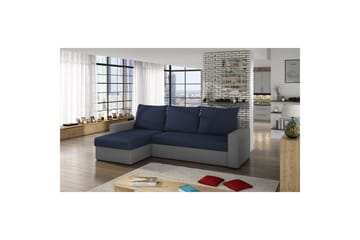 Hörnsoffa Eltap Livio 237x150x72 cm - Alova 79, Alova 10, Blå, Grå - Möbler - Soffa - Bäddsoffa