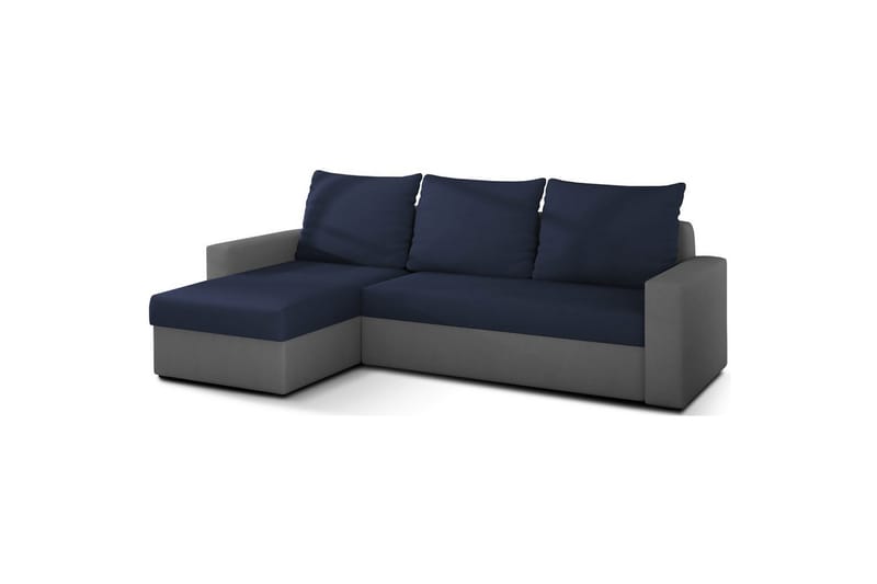 Hörnsoffa Eltap Livio 237x150x72 cm - Alova 79, Alova 10, Blå, Grå - Möbler - Soffa - Bäddsoffa