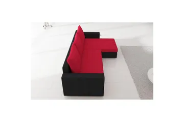 Hörnsoffa Eltap Livio 237x150x72 cm - Sawana 14, Soft 17, Svart, Vit - Möbler - Soffa - Bäddsoffa