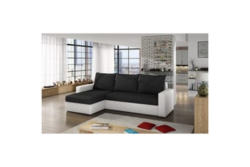 Hörnsoffa Eltap Livio 237x150x72 cm - Sawana 14, Soft 17, Svart, Vit - Möbler - Soffa - Bäddsoffa