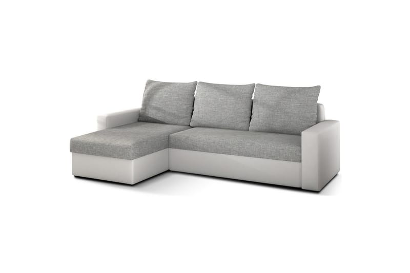 Hörnsoffa Eltap Livio 237x150x72 cm - Sawana 21, Soft 17, Grå, Vit - Möbler - Soffa - Bäddsoffa
