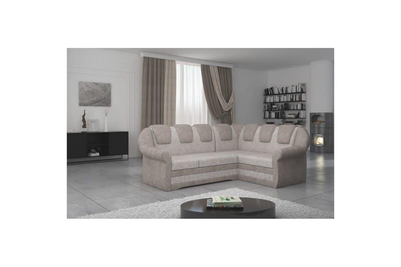Hörnsoffa Eltap Lord II 243x195x112 cm - Dora 21, Dora 22, Beige, Brun, Höger - Möbler - Soffa - Bäddsoffa