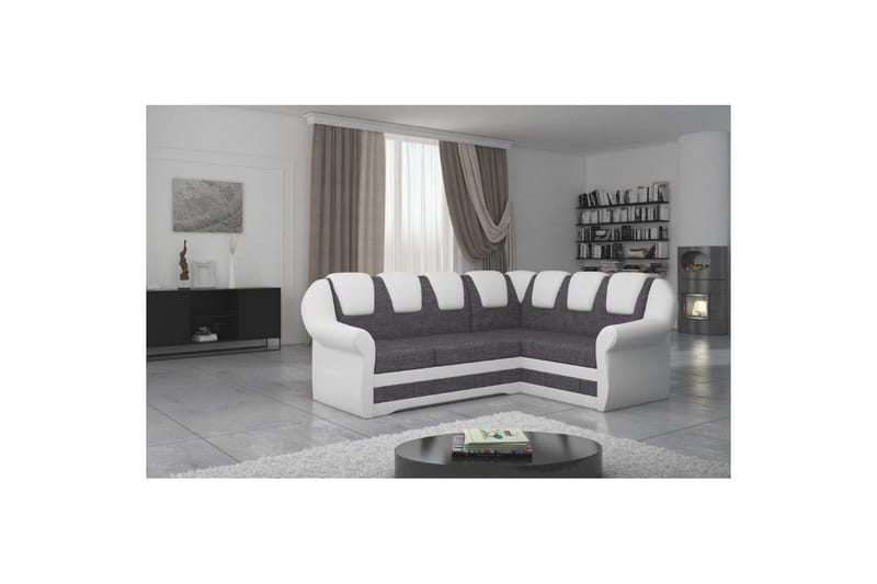 Hörnsoffa Eltap Lord II 243x195x112 cm - Sawana 05, Soft 17, Grå, Vit, Höger - Möbler - Soffa - Bäddsoffa