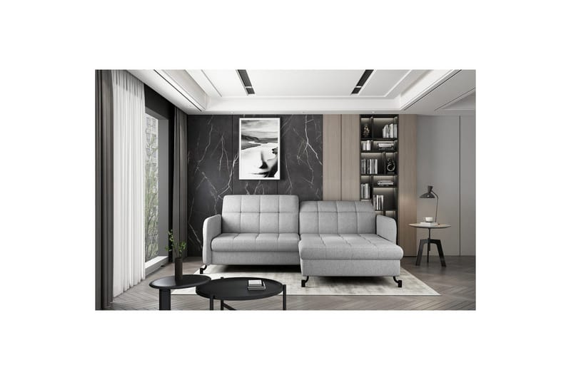 Hörnsoffa Eltap Lorelle 225x160x105 cm - Grande 81, Grå, Höger - Möbler - Soffa - Bäddsoffa