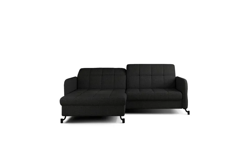 Hörnsoffa Eltap Lorelle 225x160x105 cm - Inari 100, Svart, Vänster - Möbler - Soffa - Bäddsoffa