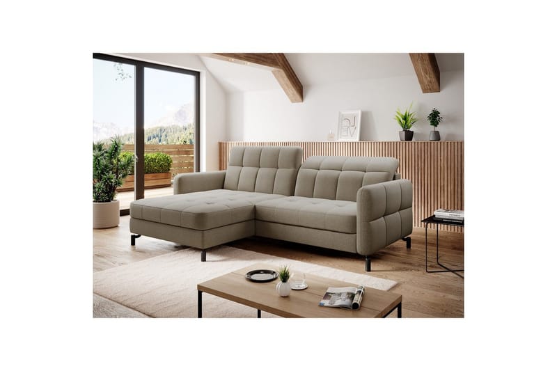 Hörnsoffa Eltap Lorelle 225x160x105 cm, Inari 23, Brun, Vänster