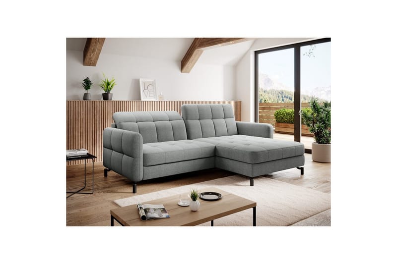 Hörnsoffa Eltap Lorelle 225x160x105 cm - Inari 91, Grå, Höger - Möbler - Soffa - Bäddsoffa