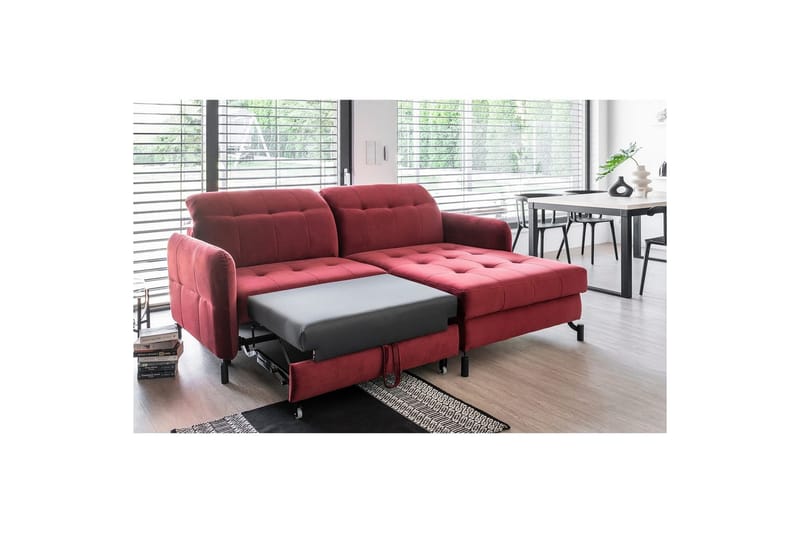 Hörnsoffa Eltap Lorelle 225x160x105 cm - Monolit 37, Grön, Höger - Möbler - Soffa - Bäddsoffa