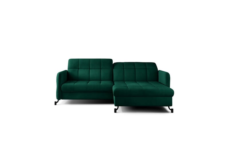 Hörnsoffa Eltap Lorelle 225x160x105 cm, Monolit 37, Grön, Höger