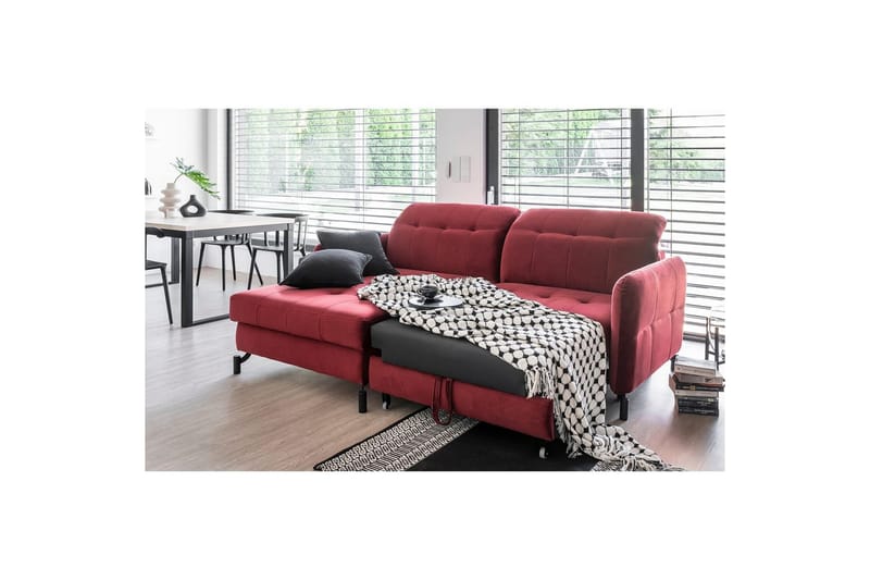 Hörnsoffa Eltap Lorelle 225x160x105 cm - Monolit 84, Ljusgrå, Vänster - Möbler - Soffa - Bäddsoffa