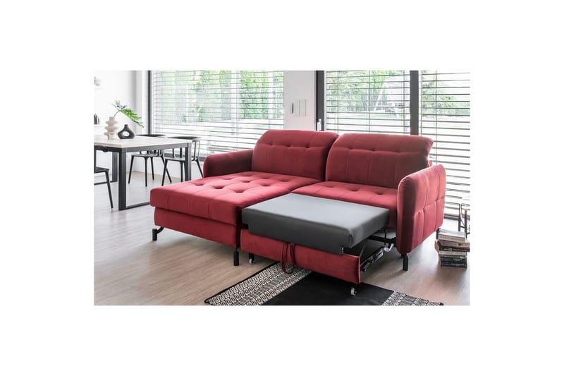 Hörnsoffa Eltap Lorelle 225x160x105 cm - Monolit 84, Ljusgrå, Vänster - Möbler - Soffa - Bäddsoffa