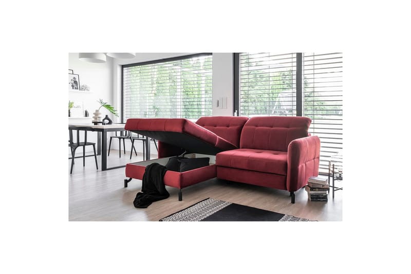 Hörnsoffa Eltap Lorelle 225x160x105 cm - Monolit 84, Ljusgrå, Vänster - Möbler - Soffa - Bäddsoffa
