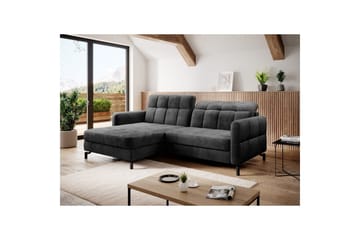 Hörnsoffa Eltap Lorelle 225x160x105 cm - Monolith 97, Mörkgrå, Vänster - Möbler - Soffa - Bäddsoffa