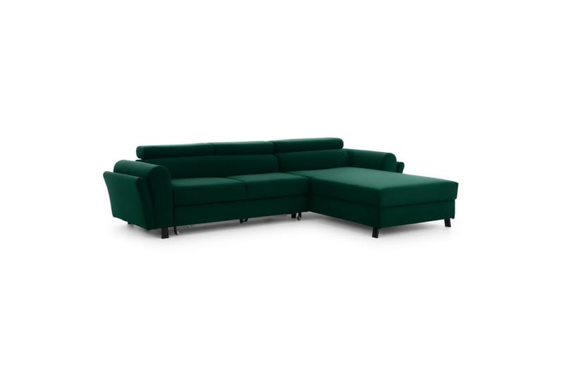 Hörnsoffa Eltap Mariall 288x200x92 cm - Kronos 19, Mörkgrön, Höger - Möbler - Soffa - Bäddsoffa