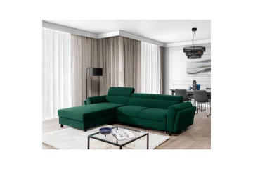 Hörnsoffa Eltap Mariall 288x200x92 cm - Kronos 19, Mörkgrön, Vänster - Möbler - Soffa - Bäddsoffa
