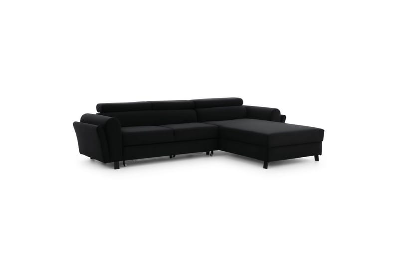 Hörnsoffa Eltap Mariall 288x200x92 cm - Mat Sammet 99, Blå, Höger - Möbler - Soffa - Bäddsoffa