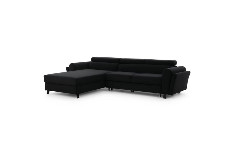 Hörnsoffa Eltap Mariall 288x200x92 cm - Mat Sammet 99, Blå, Vänster - Möbler - Soffa - Bäddsoffa