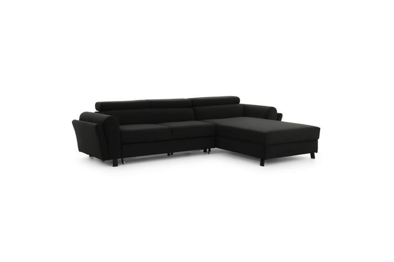 Hörnsoffa Eltap Mariall 288x200x92 cm - Sawana 14, Svart, Höger - Möbler - Soffa - Bäddsoffa