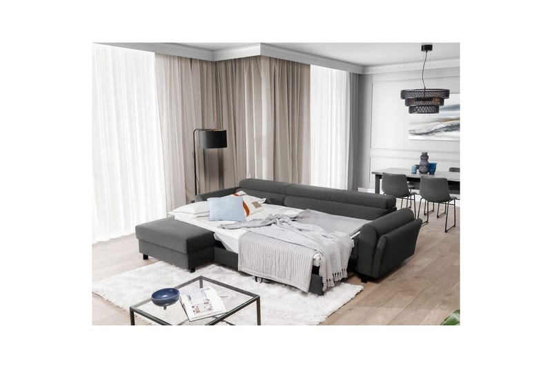 Hörnsoffa Eltap Mariall 288x200x92 cm - Sawana 21, Grå, Vänster - Möbler - Soffa - Bäddsoffa