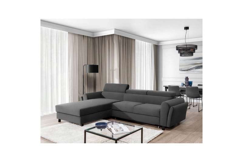 Hörnsoffa Eltap Mariall 288x200x92 cm - Paros 06, Grå, Vänster - Möbler - Soffa - Bäddsoffa