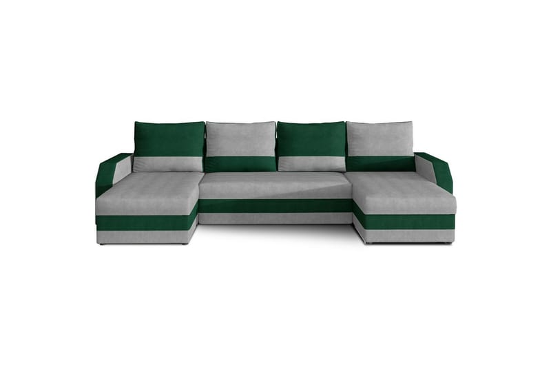 Hörnsoffa Eltap Marion 312x143x88 cm - Paros 05, Kronos 19, Ljusgrå, Mörkgrön - Möbler - Soffa - Bäddsoffa