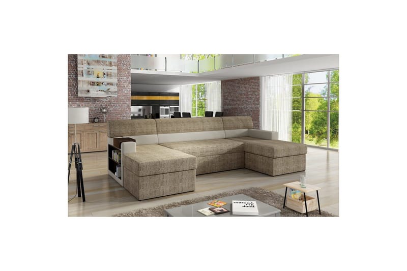 Hörnsoffa Eltap Markos 310x159x90 cm, Berlin 03, Soft 33, Beige, Vänster